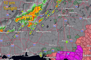 Storms Weakening Over North Alabama; But More Storms Overnight and Strong to Severe Storms Tomorrow Afternoon