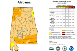 Increasing Drought Conditions for Alabama