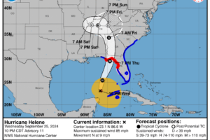 10pm Update on Hurricane Helene