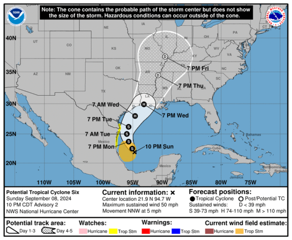 Tropical storm warning issued for the Texas coast: The Alabama weather blog