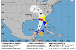 10pm Tropical Storm Helene Update