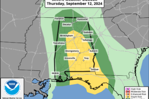 Francine Makes Landfall Later Today; Wind/Rain For Alabama Tonight/Tomorrow