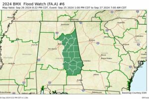 Flood Watch Canceled for a Few Counties in Central Alabama