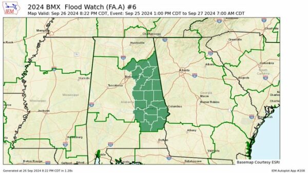 Flood watch canceled for some central Alabama counties: The Alabama Weather Blog