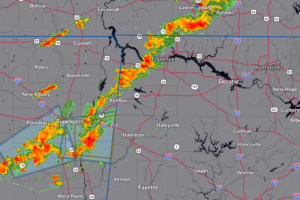 350pm CDT Radar Update:  Strong to Isolated Severe Storms From Florence, AL to Smithville, MS