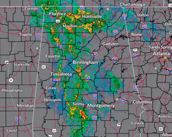 After midnight … A quick look at our weather situation: The Alabama Weather Blog