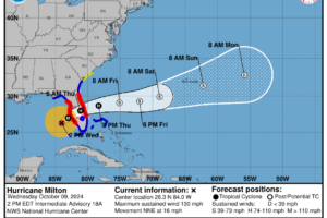 1PM CDT Hurricane Milton Update: Growing in Size; Tornadoes Reported in South Florida