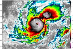 Milton Now Near Cat 5 Strength. Max Winds 155 mph.  Pressure Down to 933 MB.