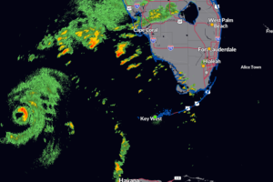 Radar Views of Milton This Early Morning