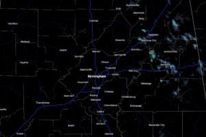 Midday Nowcast: Clouds and a Few Showers, but Most of Alabama Continues to Stay Dry