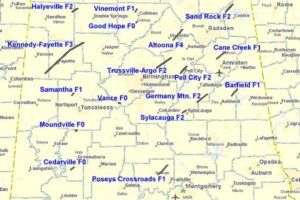 On This Date in 2001: A Destructive November Alabama Tornado Outbreak