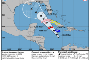 Tropics Alert: Depression Eighteen Forms, Heading for Jamaica, Cayman Islands, Cuba, and the Gulf