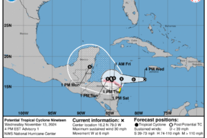 Potential Tropical Cyclone 19 Forms in the Western Caribbean Sea