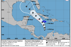 Potential Tropical Cyclone 18 Has Been Designated