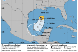 Rafael Continues to Look Less Organized; Still watching the Leeward Islands