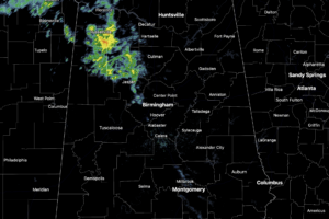 Midday Nowcast: Clouds and Rain have Returned to North/Central Alabama