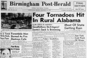 OTD in 1956: Tornadoes Rake South Central Alabama