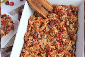 Recipe: Maple Bacon Cranberry French Toast Casserole