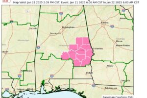 Elmore, Tallapoosa, And Chambers Counties Upgraded To a Winter Storm Warning