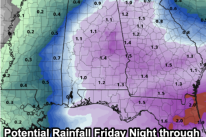 Midday Nowcast: Rain Returns To Alabama Tomorrow Night; Arctic Blast Arrives Sunday