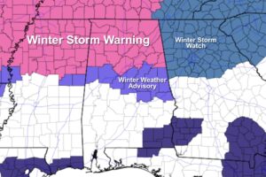 Winter Storm Warning For North Alabama; Icy Conditions Likely Tomorrow Morning