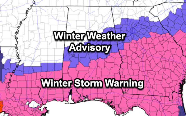 Mid-Morning Update: Snow Moving Into Alabama As A Winter Storm Is Now ...